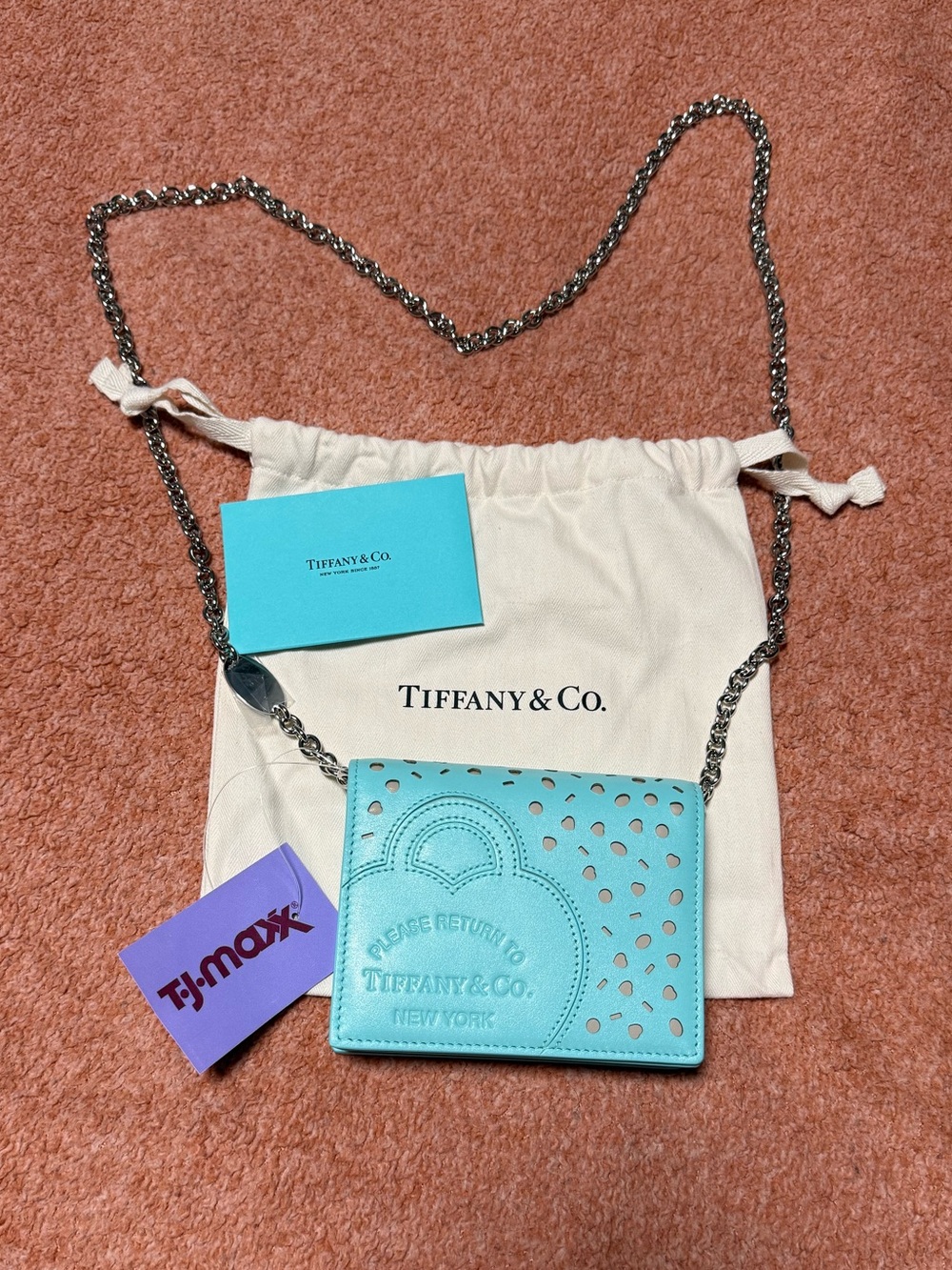 Tiffany & Co. Return to Tiffany Perforated Tiffany Blue Micro Crossbody Bag NWT